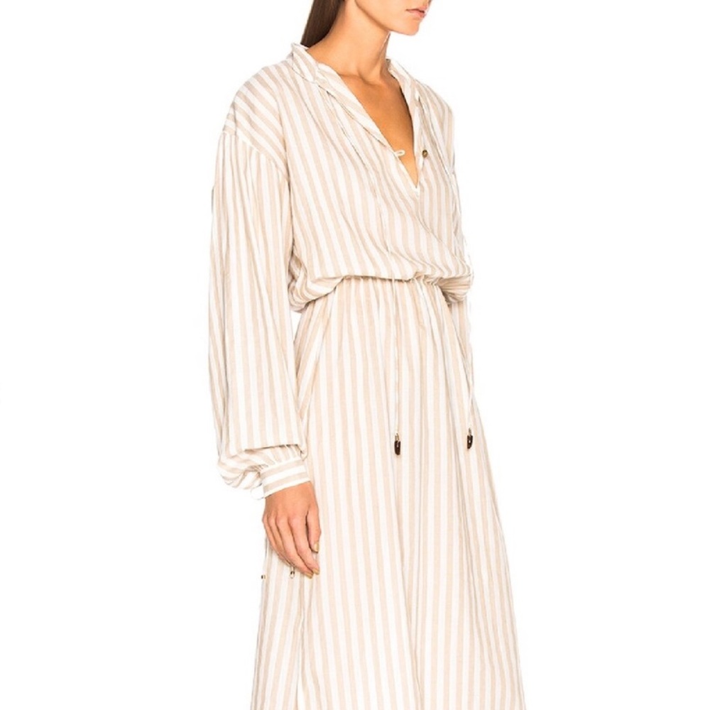Nanushka linen blend Midi Dress